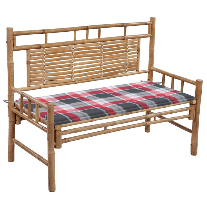 Bancă de grădină cu pernă, 120 cm, bambus - WALTI WALTI