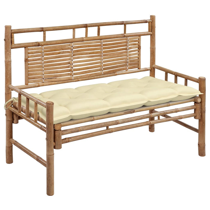 Bancă de grădină cu pernă, 120 cm, bambus - WALTI WALTI