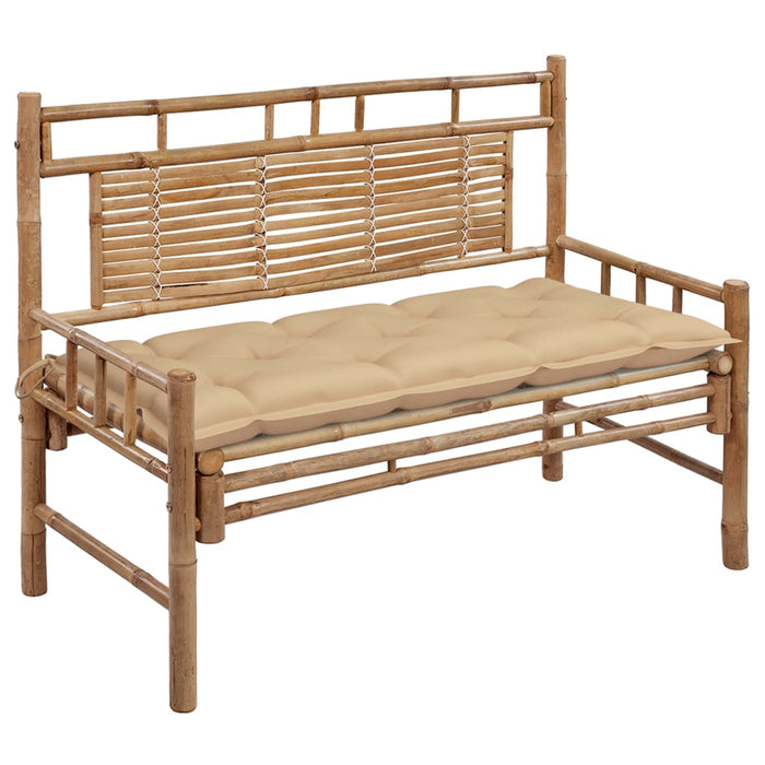 Bancă de grădină cu pernă, 120 cm, bambus - WALTI WALTI