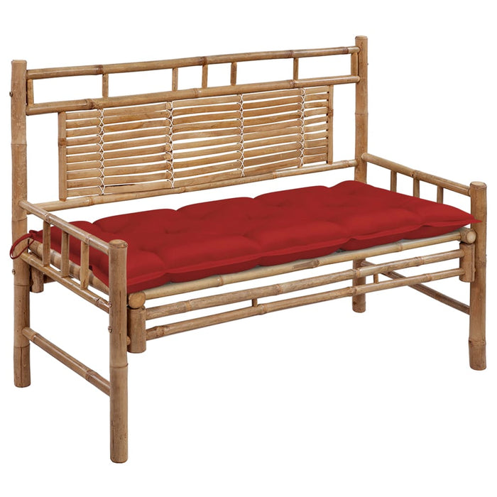 Bancă de grădină cu pernă, 120 cm, bambus - WALTI WALTI