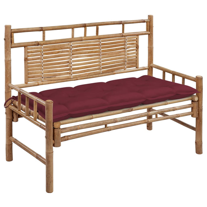 Bancă de grădină cu pernă, 120 cm, bambus - WALTI WALTI