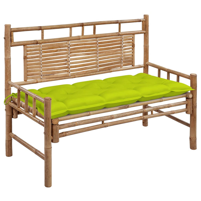 Bancă de grădină cu pernă, 120 cm, bambus WALTI