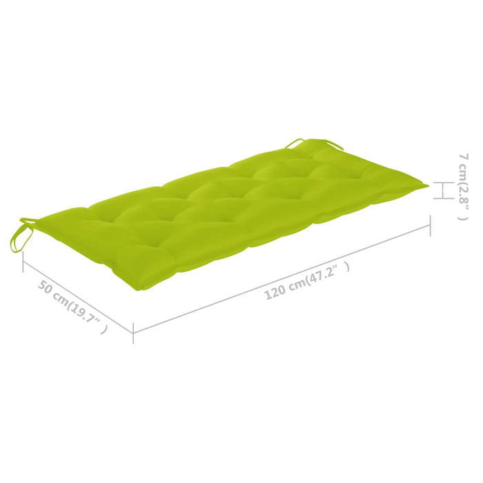 Bancă de grădină cu pernă, 120 cm, bambus WALTI