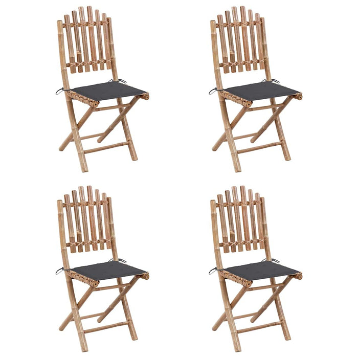 Set mobilier de exterior pliabil, cu perne, 5 piese, bambus - WALTI WALTI