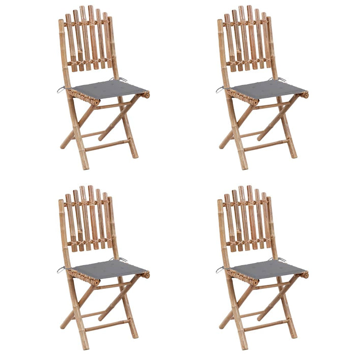 Set mobilier de exterior pliabil, cu perne, 5 piese, bambus - WALTI WALTI