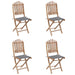 Set mobilier de exterior pliabil, cu perne, 5 piese, bambus - WALTI WALTI