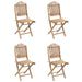 Set mobilier de exterior pliabil, cu perne, 5 piese, bambus - WALTI WALTI