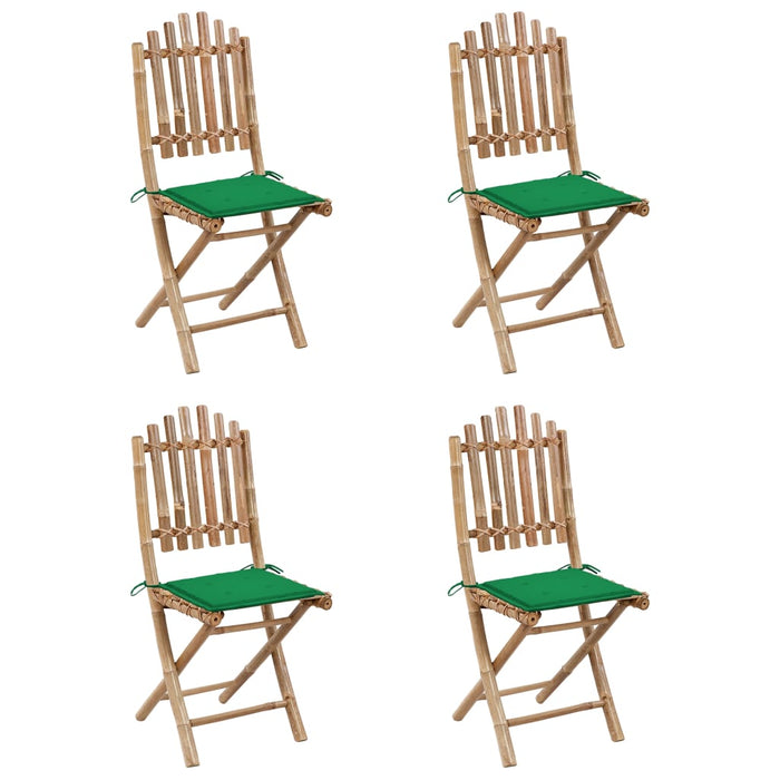 Set mobilier de exterior pliabil, cu perne, 5 piese, bambus - WALTI WALTI
