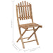 Set mobilier de exterior pliabil, cu perne, 5 piese, bambus - WALTI WALTI