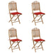 Set mobilier de exterior pliabil, cu perne, 5 piese, bambus - WALTI WALTI