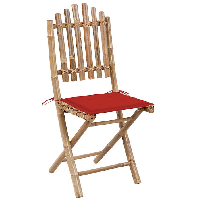 Set mobilier de exterior pliabil, cu perne, 5 piese, bambus - WALTI WALTI