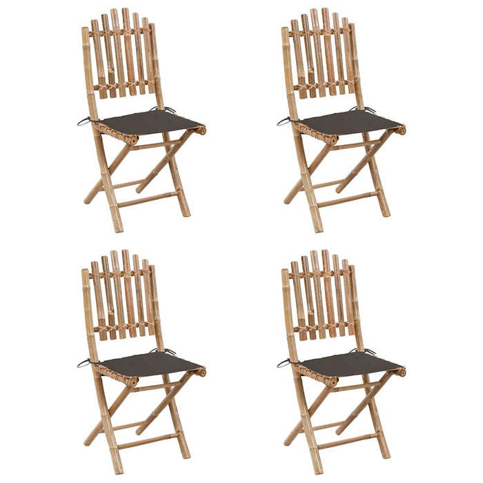 Set mobilier de exterior pliabil, cu perne, 5 piese, bambus - WALTI WALTI