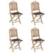 Set mobilier de exterior pliabil, cu perne, 5 piese, bambus - WALTI WALTI