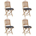 Set mobilier de exterior pliabil, cu perne, 5 piese, bambus - WALTI WALTI