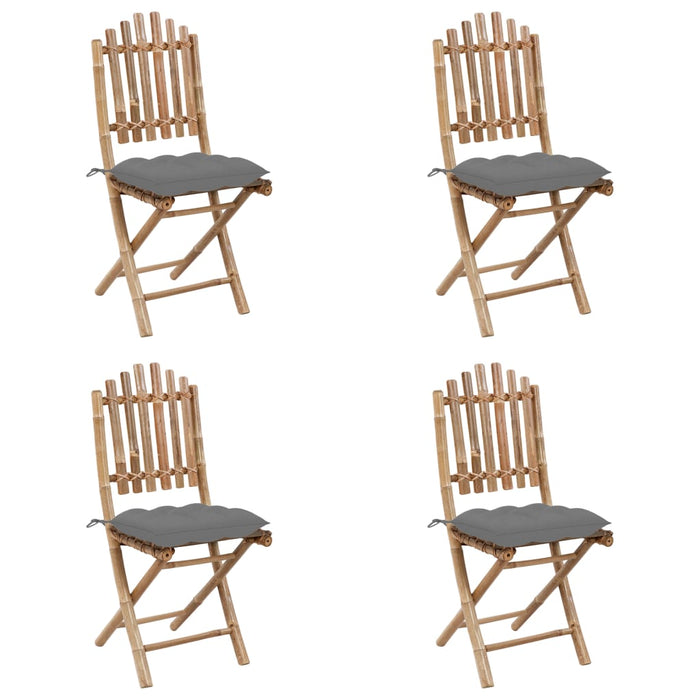 Set mobilier de exterior pliabil, cu perne, 5 piese, bambus - WALTI WALTI