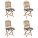 Set mobilier de exterior pliabil, cu perne, 5 piese, bambus - WALTI WALTI