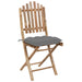 Set mobilier de exterior pliabil, cu perne, 5 piese, bambus - WALTI WALTI