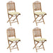 Set mobilier de exterior pliabil, cu perne, 5 piese, bambus - WALTI WALTI
