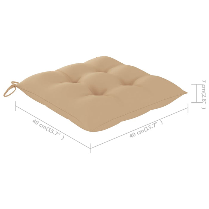 Set mobilier de exterior pliabil, cu perne, 5 piese, bambus WALTI