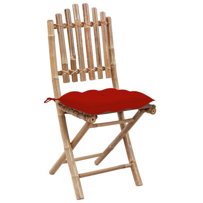 Set mobilier de exterior pliabil, cu perne, 5 piese, bambus - WALTI WALTI