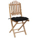 Set mobilier de exterior pliabil, cu perne, 5 piese, bambus - WALTI WALTI