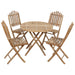 Set mobilier de exterior pliabil, cu perne, 5 piese, bambus - WALTI WALTI
