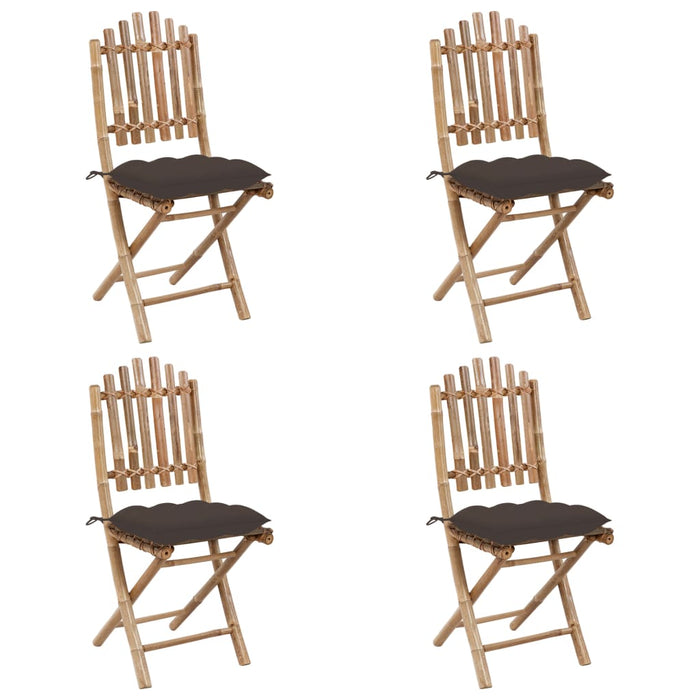 Set mobilier de exterior pliabil, cu perne, 5 piese, bambus - WALTI WALTI