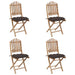 Set mobilier de exterior pliabil, cu perne, 5 piese, bambus - WALTI WALTI