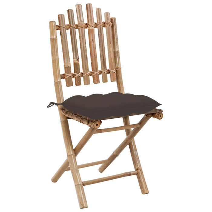 Set mobilier de exterior pliabil, cu perne, 5 piese, bambus - WALTI WALTI