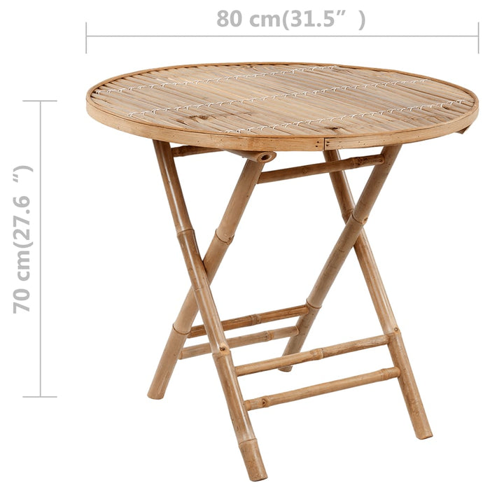 Set mobilier de exterior pliabil, cu perne, 5 piese, bambus - WALTI WALTI