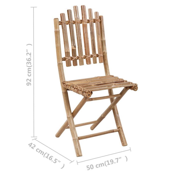 Set mobilier de exterior pliabil, cu perne, 5 piese, bambus - WALTI WALTI