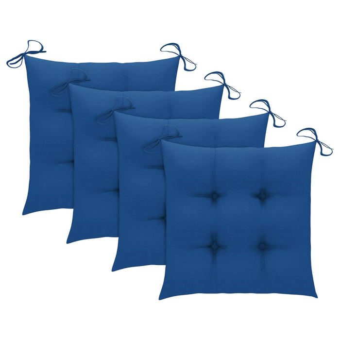Scaune pliabile de exterior, cu perne, 4 buc. lemn masiv acacia - WALTI WALTI