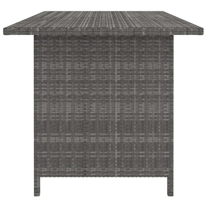 Set mobilier de grădină cu perne, 9 piese, gri, poliratan WALTI