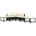 Set mobilier de grădină cu perne, 6 piese, negru, poliratan - WALTI WALTI