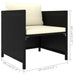 Set mobilier de grădină cu perne, 6 piese, negru, poliratan - WALTI WALTI