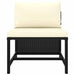 Set mobilier de grădină cu perne, 6 piese, negru, poliratan - WALTI WALTI