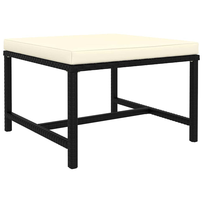 Set mobilier de grădină cu perne, 8 piese, negru, poliratan - WALTI WALTI
