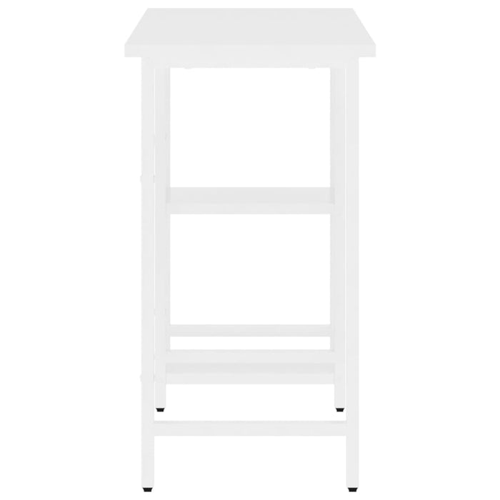 Birou de calculator, alb, 80x40x72 cm, MDF și metal - WALTI WALTI