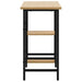 Birou de calculator negru/stejar deschis 80x40x72 cm MDF/metal - WALTI WALTI