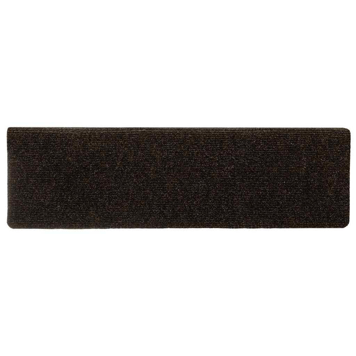 Covorașe autoadezive pentru scări, 15 buc., 65x21x4 cm, maro închis, cu margini dreptunghiulare - WALTI WALTI