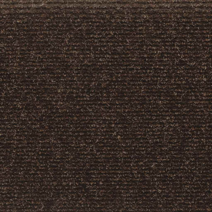 Covorașe autoadezive pentru scări, 15 buc., 65x21x4 cm, maro, cu margini dreptunghiulare WALTI