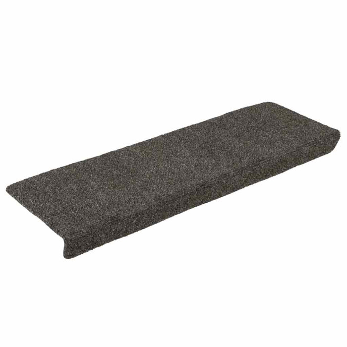 Covorașe autoadezive pentru scări, 15 buc., 65x21x4 cm, antracit, cu margine dreptunghiulară WALTI