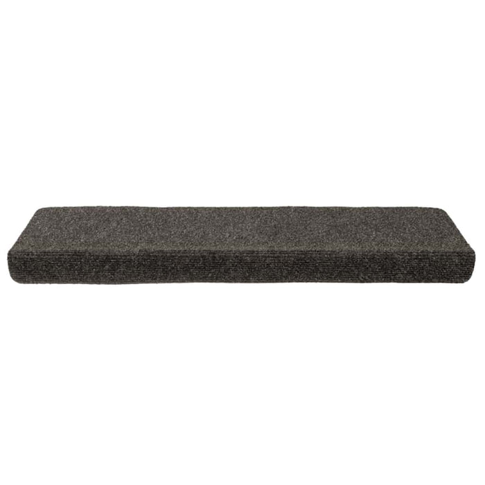 Covorașe autoadezive pentru scări, 15 buc., 65x21x4 cm, antracit, cu margine dreptunghiulară WALTI