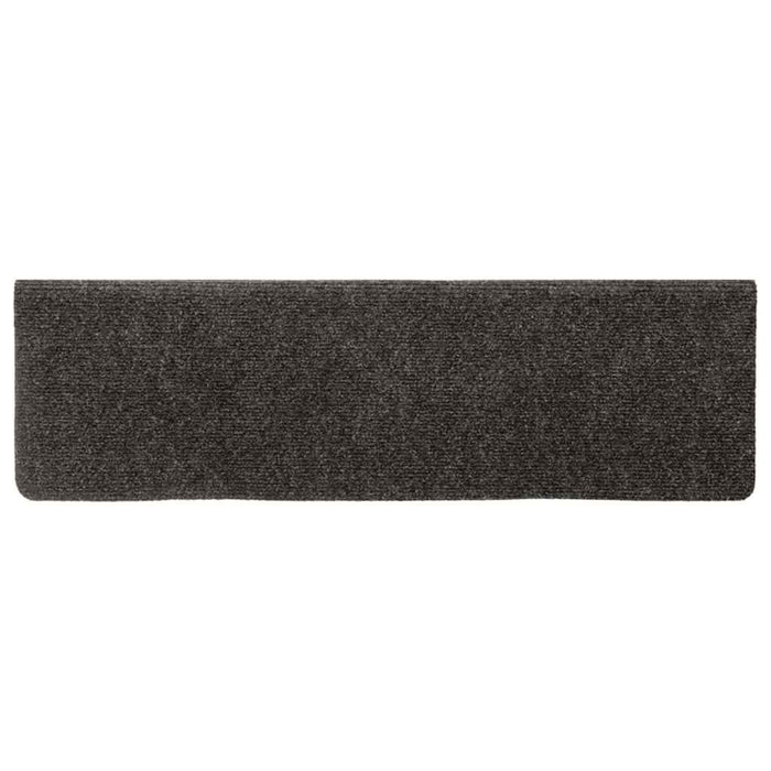 Covorașe autoadezive pentru scări, 15 buc., 65x21x4 cm, antracit, cu margine dreptunghiulară WALTI