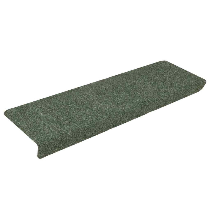 Covorașe autoadezive pentru scări, 15 buc., 65x21x4 cm, margini dreptunghiulare verzi WALTI