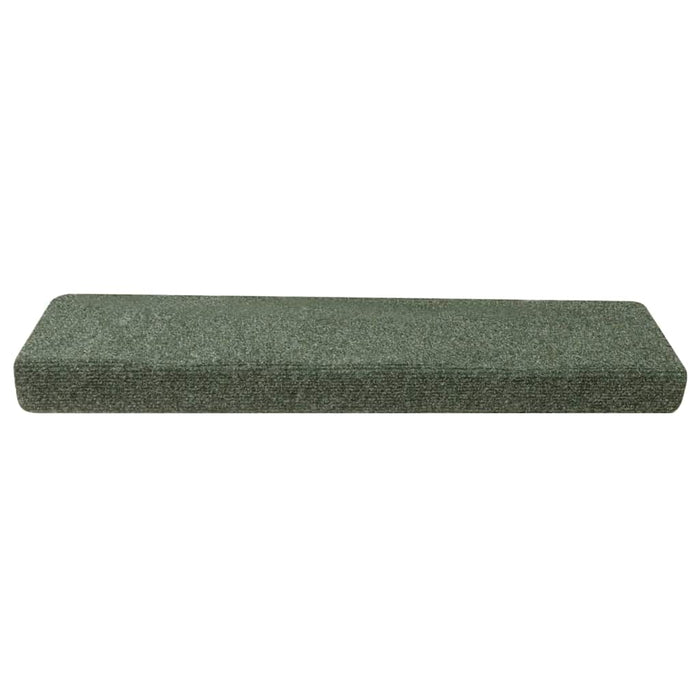Covorașe autoadezive pentru scări, 15 buc., 65x21x4 cm, margini dreptunghiulare verzi WALTI