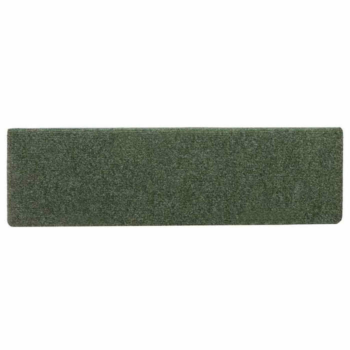 Covorașe autoadezive pentru scări, 15 buc., 65x21x4 cm, margini dreptunghiulare verzi WALTI
