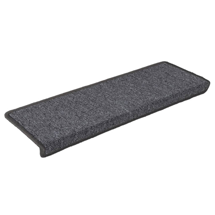 Covorașe pentru scări, 15 buc., 65x21x4 cm, gri închis, cu margini dreptunghiulare - WALTI WALTI