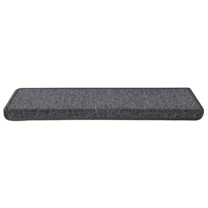Covorașe pentru scări, 15 buc., 65x21x4 cm, gri închis, cu margini dreptunghiulare - WALTI WALTI