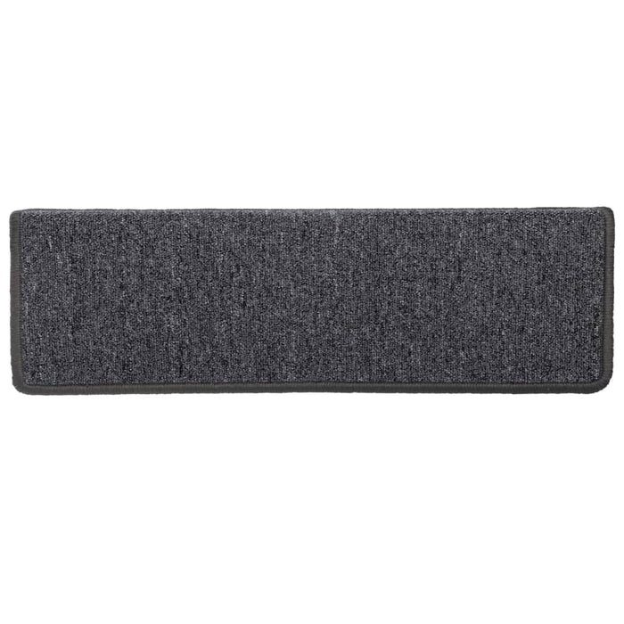 Covorașe pentru scări, 15 buc., 65x21x4 cm, gri închis, cu margini dreptunghiulare - WALTI WALTI